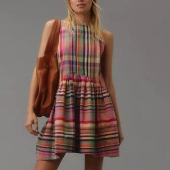 Brand New The Kyla Flounce Mini Dress by Pilcro - Picture 4 of 5